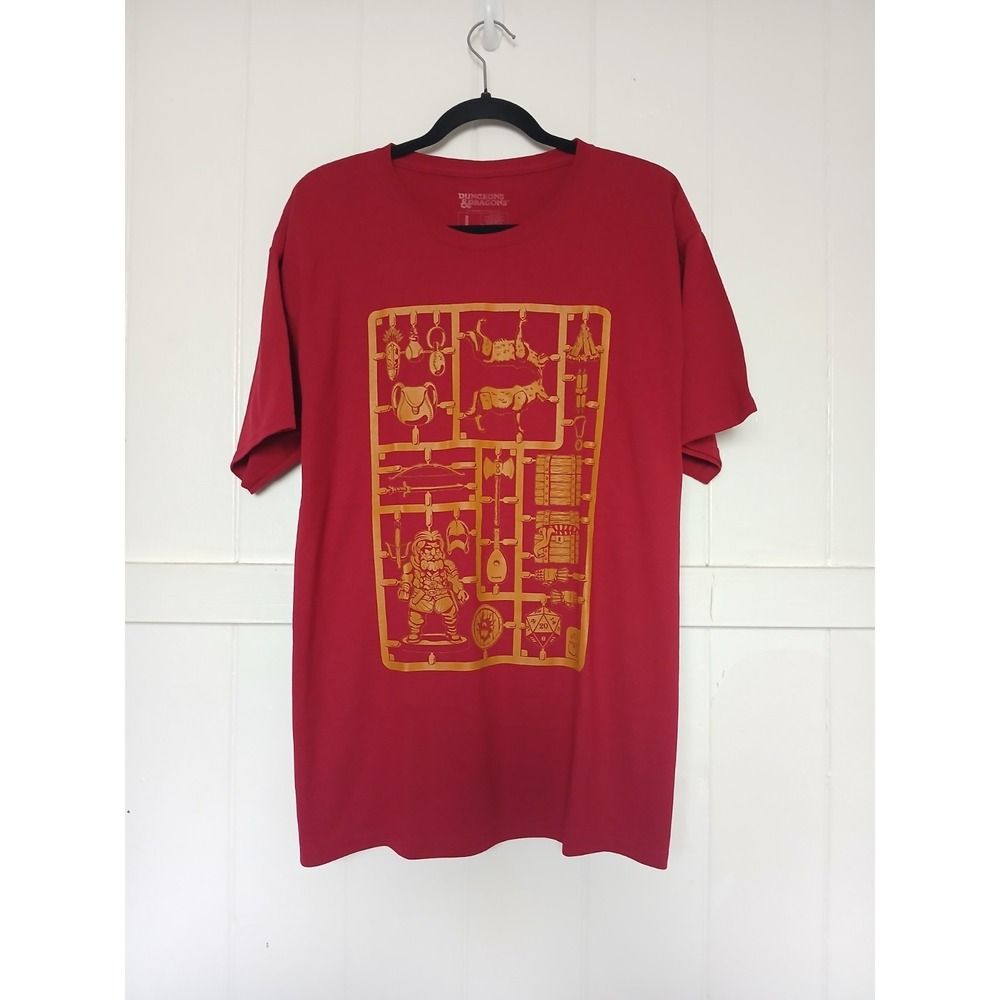 Dungeons & Dragons Lootwear 2018 Miniature Sprue Short Sleeve T Shirt Mens L Red